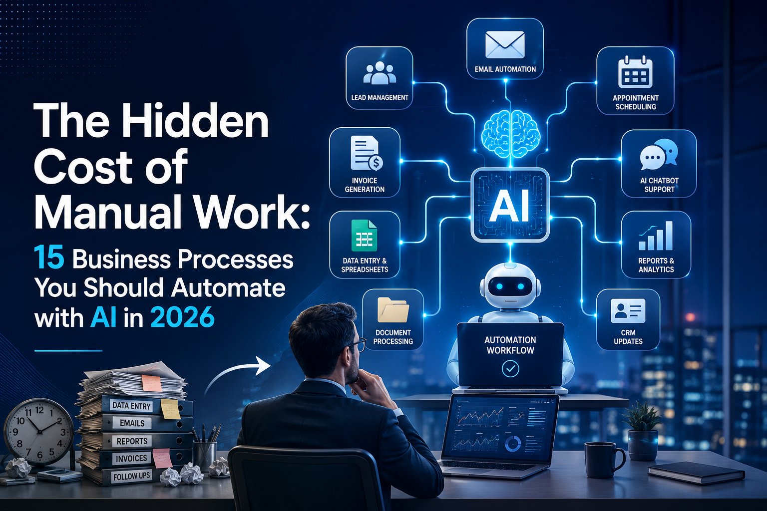 The Hidden Cost of Manual Work: 15 Business Processes You Should Automate with AI in 2026