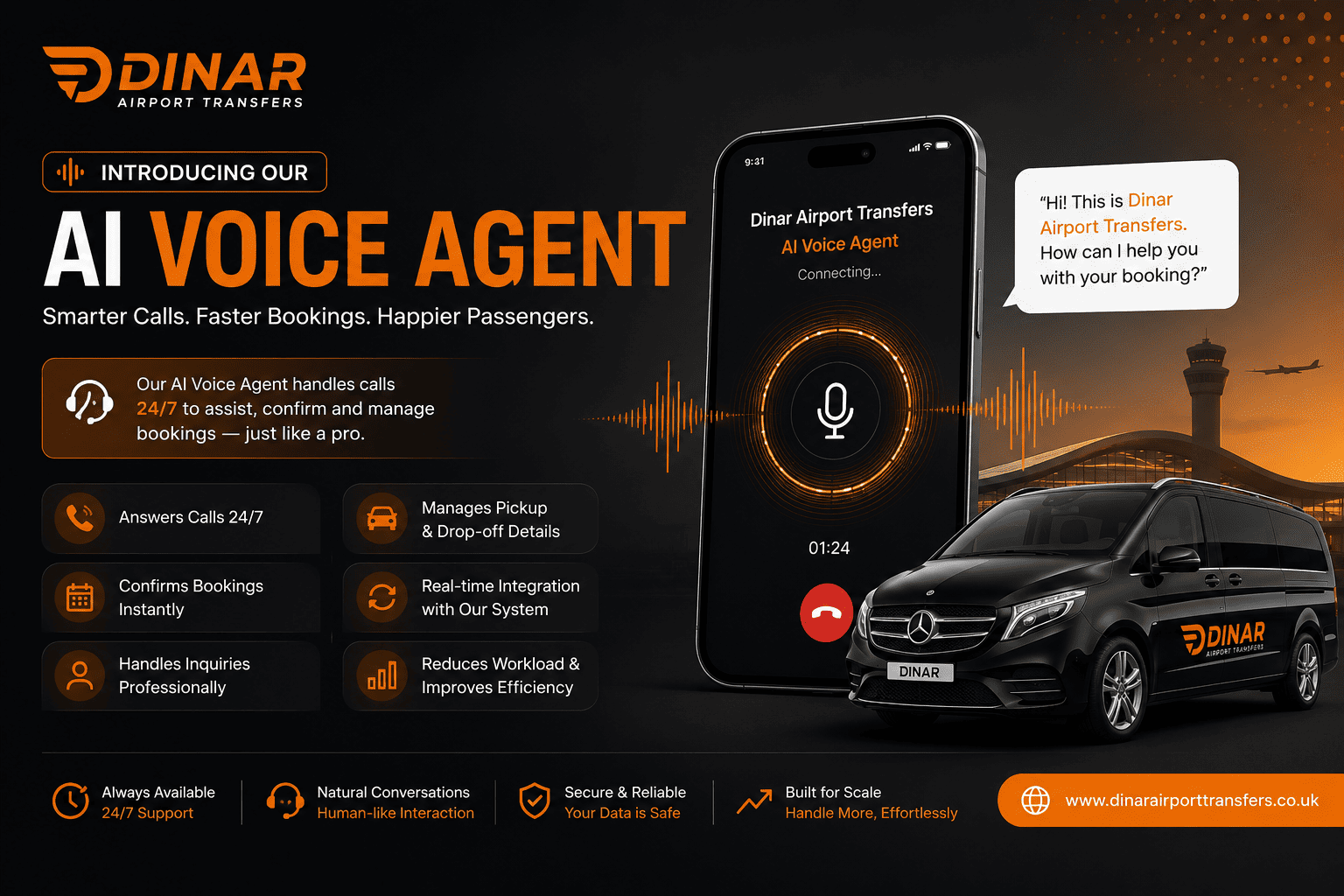 24/7 AI Voice Booking Assistant